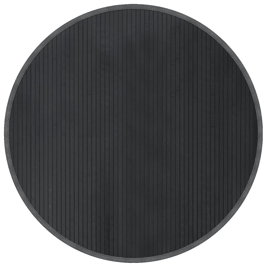 vidaXL Covor rotund, gri, 100 cm, bambus