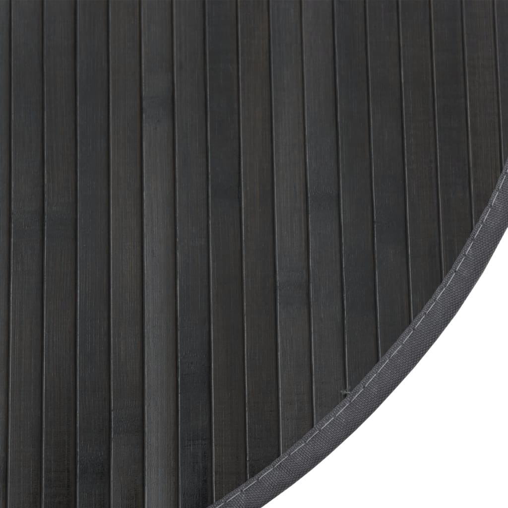 vidaXL Covor rotund, gri, 100 cm, bambus