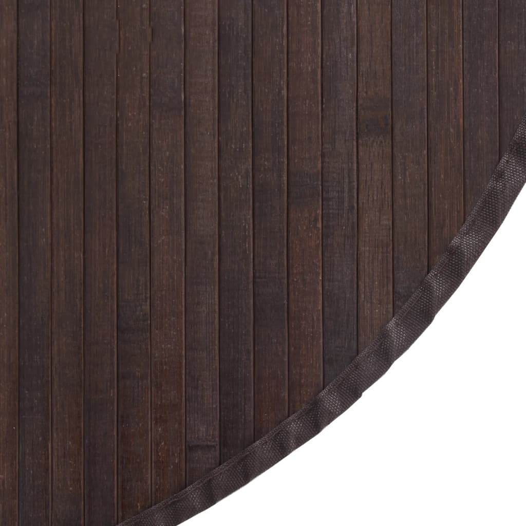 vidaXL Covor rotund, maro închis, 100 cm, bambus vidaXL Covor rotund, maro închis, 100 cm, bambus