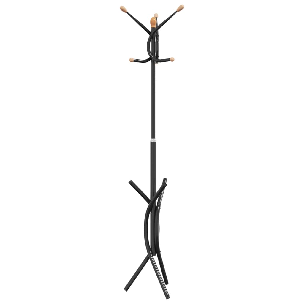 vidaXL Cuier de haine, negru, 176 cm, fier vopsit electrostatic vidaXL Cuier de haine, negru, 176 cm, fier vopsit electrostatic