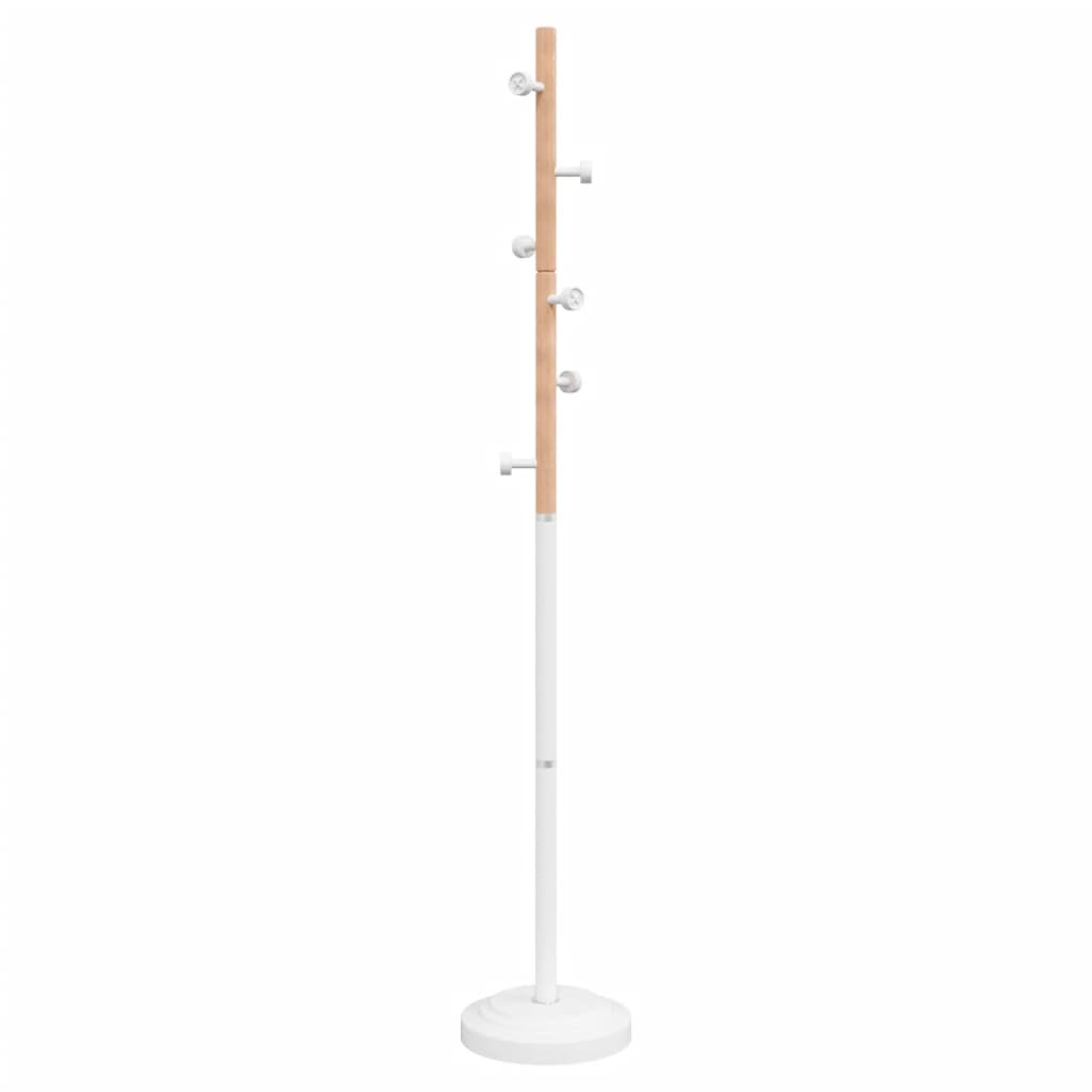 vidaXL Cuier de haine, alb, 177 cm, fier vopsit electrostatic vidaXL Cuier de haine, alb, 177 cm, fier vopsit electrostatic