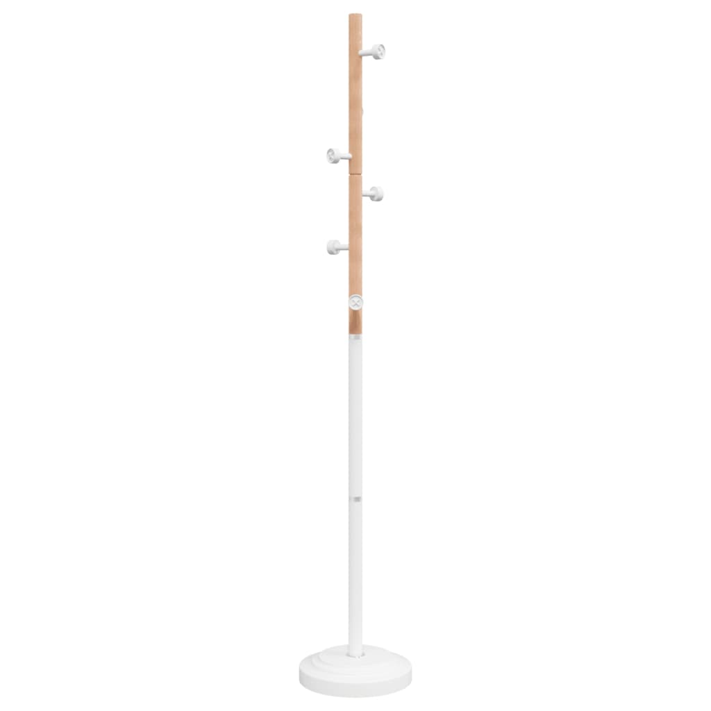 vidaXL Cuier de haine, alb, 177 cm, fier vopsit electrostatic vidaXL Cuier de haine, alb, 177 cm, fier vopsit electrostatic