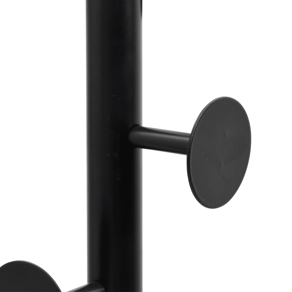 vidaXL Cuier de haine, negru, 176 cm, fier vopsit electrostatic vidaXL Cuier de haine, negru, 176 cm, fier vopsit electrostatic