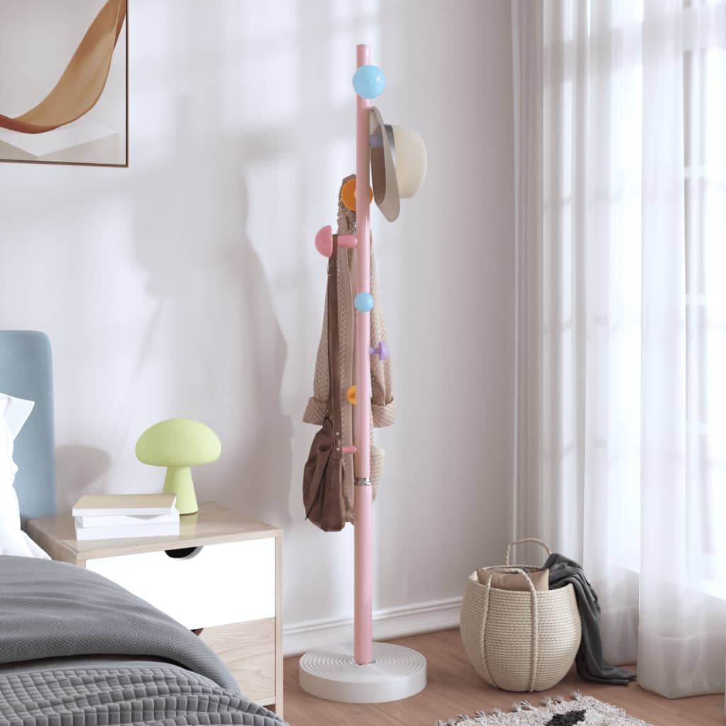 vidaXL Cuier de haine, roz, 172 cm, fier vopsit electrostatic vidaXL Cuier de haine, roz, 172 cm, fier vopsit electrostatic
