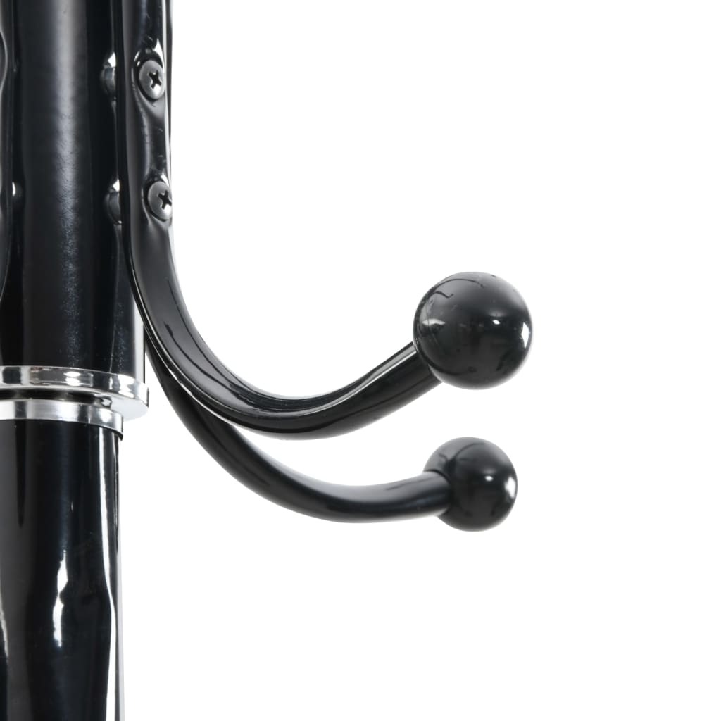 vidaXL Cuier cu suport umbrelă, negru 180 cm fier vopsit electrostatic vidaXL Cuier cu suport umbrelă, negru 180 cm fier vopsit electrostatic