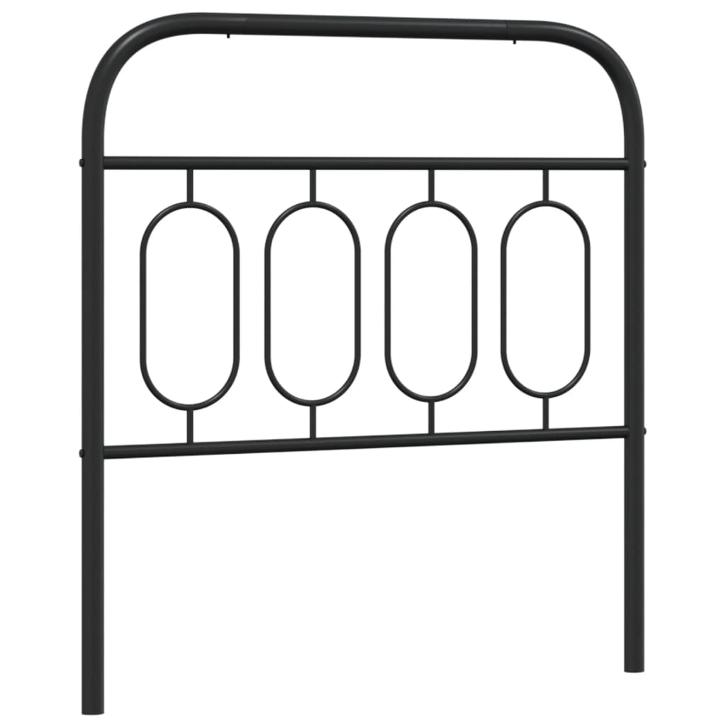 vidaXL Tăblie de pat metalică, negru, 80 cm