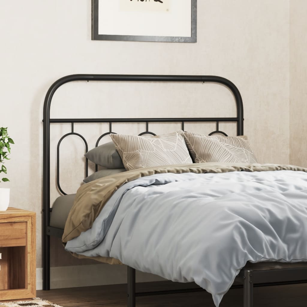 vidaXL Tăblie de pat metalică, negru, 100 cm vidaXL Tăblie de pat metalică, negru, 100 cm