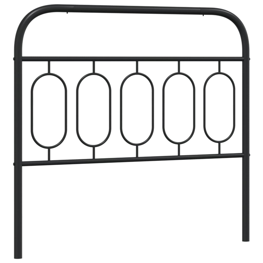 vidaXL Tăblie de pat metalică, negru, 107 cm vidaXL Tăblie de pat metalică, negru, 107 cm
