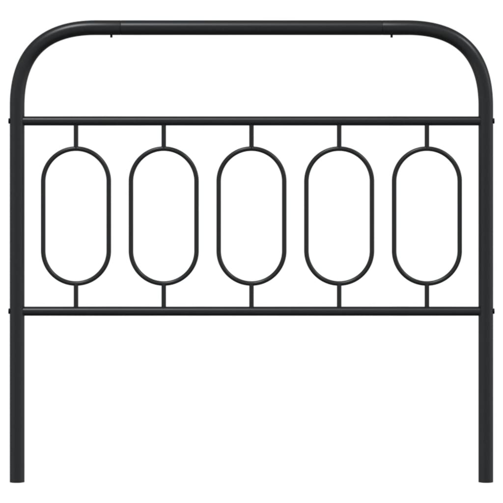 vidaXL Tăblie de pat metalică, negru, 107 cm vidaXL Tăblie de pat metalică, negru, 107 cm