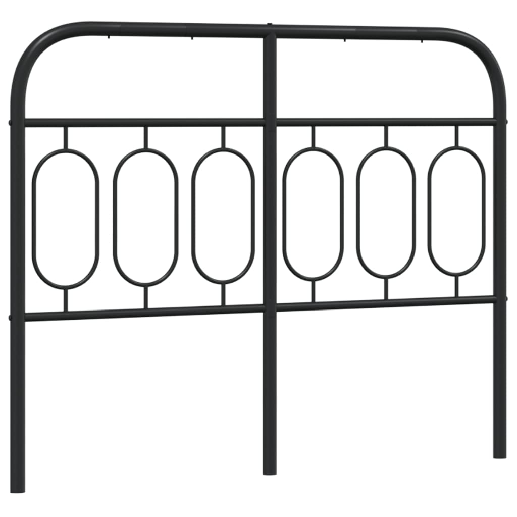 vidaXL Tăblie de pat metalică, negru, 120 cm vidaXL Tăblie de pat metalică, negru, 120 cm