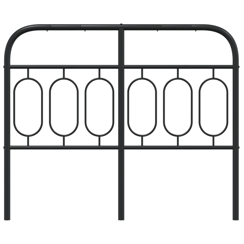 vidaXL Tăblie de pat metalică, negru, 120 cm vidaXL Tăblie de pat metalică, negru, 120 cm