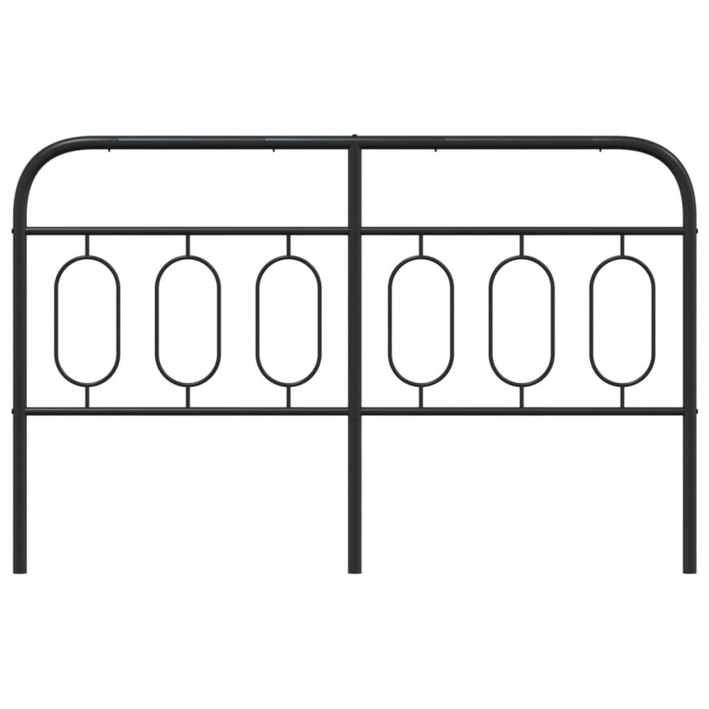 vidaXL Tăblie de pat metalică, negru, 137 cm vidaXL Tăblie de pat metalică, negru, 137 cm