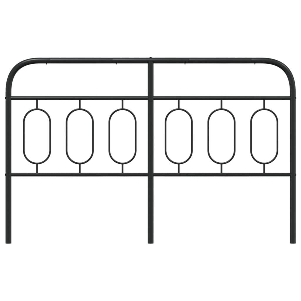 vidaXL Tăblie de pat metalică, negru, 140 cm