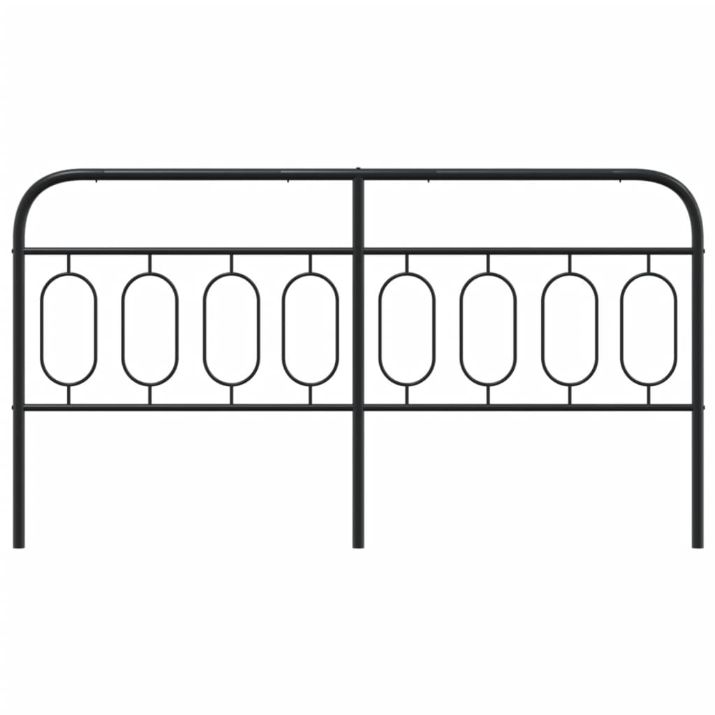 vidaXL Tăblie de pat metalică, negru, 160 cm vidaXL Tăblie de pat metalică, negru, 160 cm