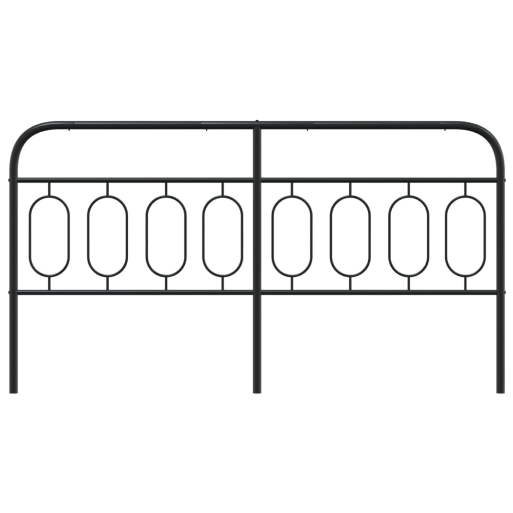 vidaXL Tăblie de pat metalică, negru, 193 cm vidaXL Tăblie de pat metalică, negru, 193 cm