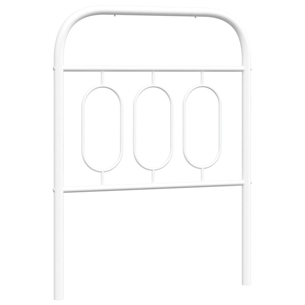 vidaXL Tăblie de pat metalică, alb, 75 cm vidaXL Tăblie de pat metalică, alb, 75 cm