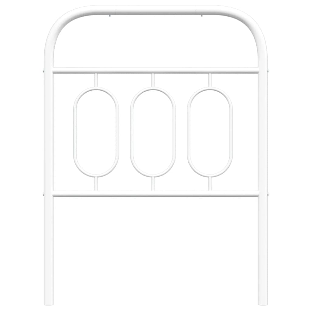 vidaXL Tăblie de pat metalică, alb, 75 cm vidaXL Tăblie de pat metalică, alb, 75 cm