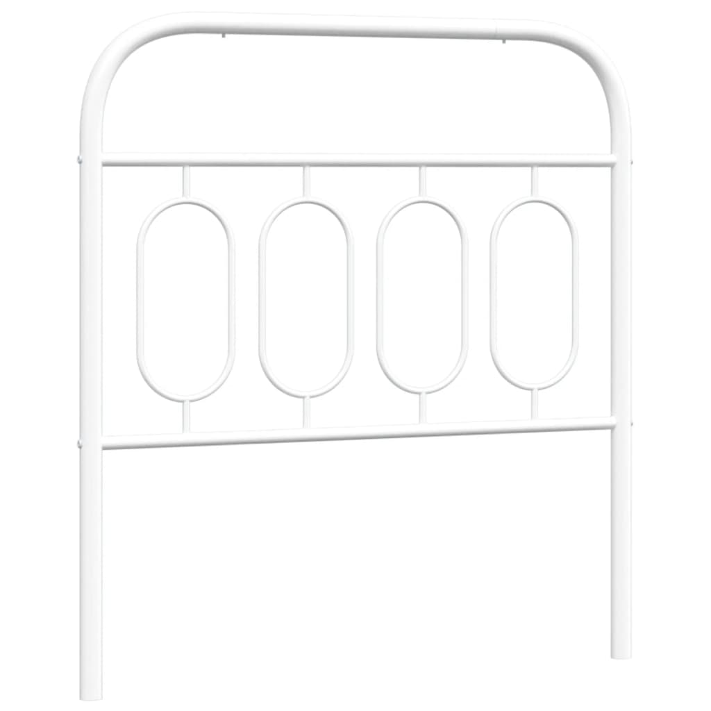 vidaXL Tăblie de pat metalică, alb, 80 cm vidaXL Tăblie de pat metalică, alb, 80 cm