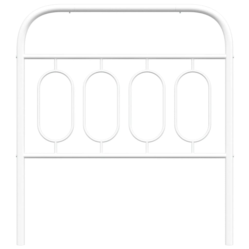 vidaXL Tăblie de pat metalică, alb, 80 cm vidaXL Tăblie de pat metalică, alb, 80 cm
