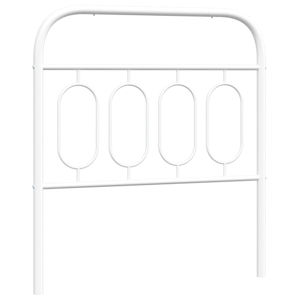 vidaXL Tăblie de pat metalică, alb, 90 cm vidaXL Tăblie de pat metalică, alb, 90 cm