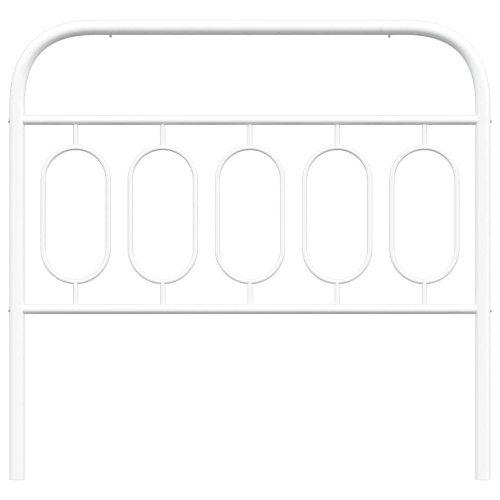 vidaXL Tăblie de pat metalică, alb, 107 cm