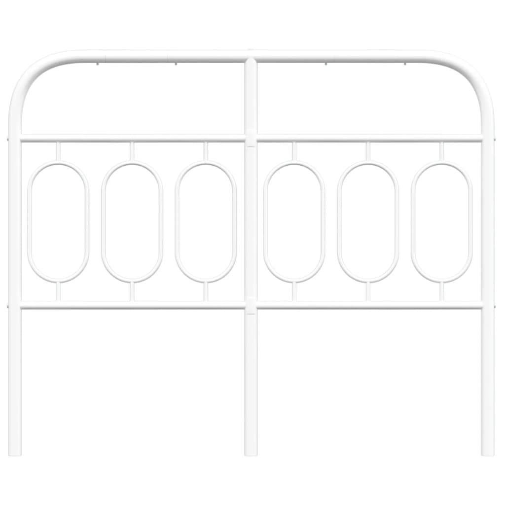vidaXL Tăblie de pat metalică, alb, 120 cm