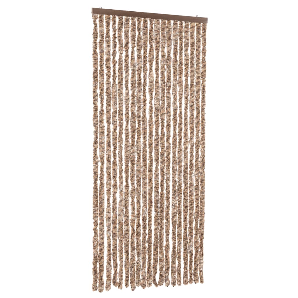 vidaXL Perdea pentru insecte, bej și maro închis, 56x185 cm, chenille vidaXL Perdea pentru insecte, bej și maro închis, 56x185 cm, chenille