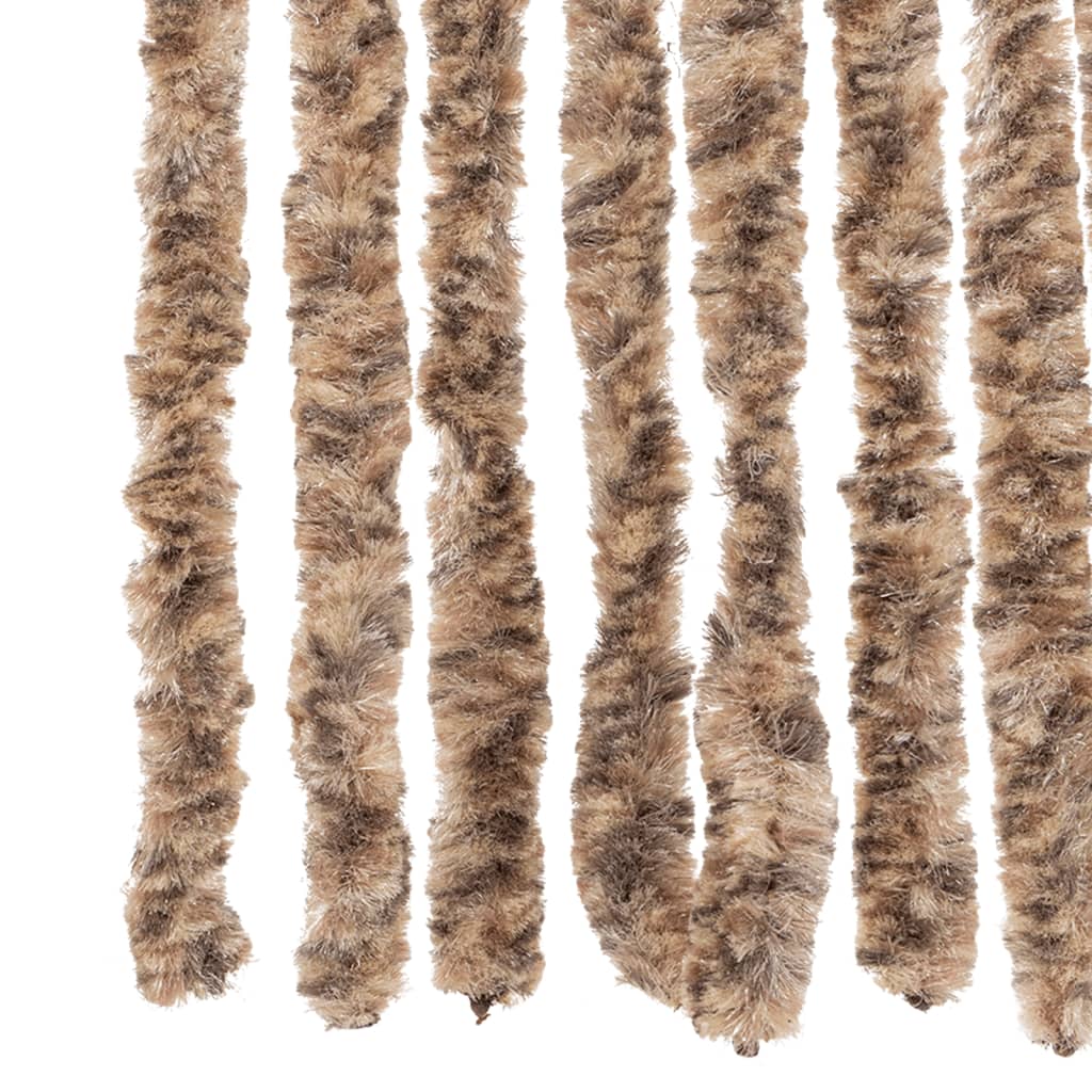 vidaXL Perdea pentru insecte, bej și maro închis, 56x200 cm, chenille vidaXL Perdea pentru insecte, bej și maro închis, 56x200 cm, chenille