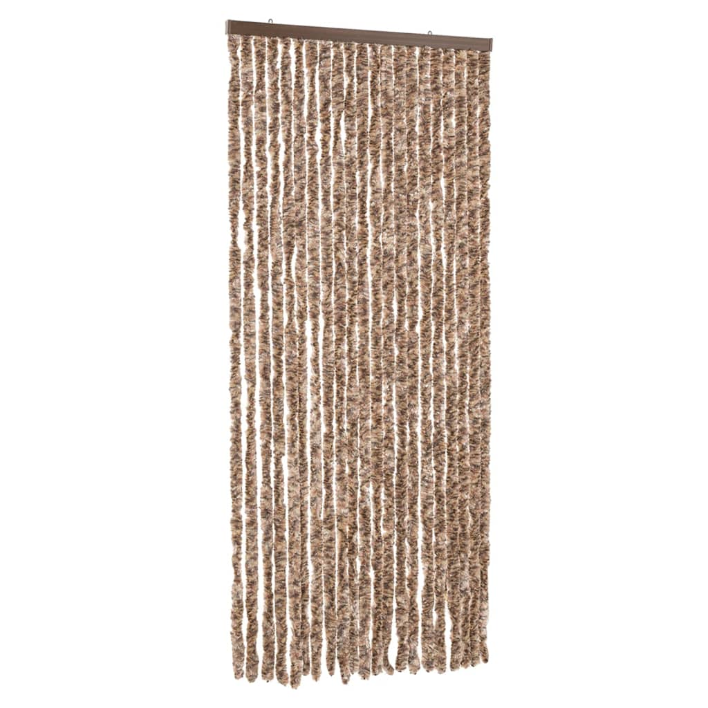 vidaXL Perdea pentru insecte, bej și maro închis, 90x200 cm, chenille vidaXL Perdea pentru insecte, bej și maro închis, 90x200 cm, chenille