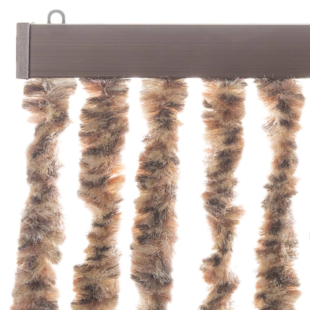 vidaXL Perdea pentru insecte, bej și maro închis, 90x200 cm, chenille vidaXL Perdea pentru insecte, bej și maro închis, 90x200 cm, chenille