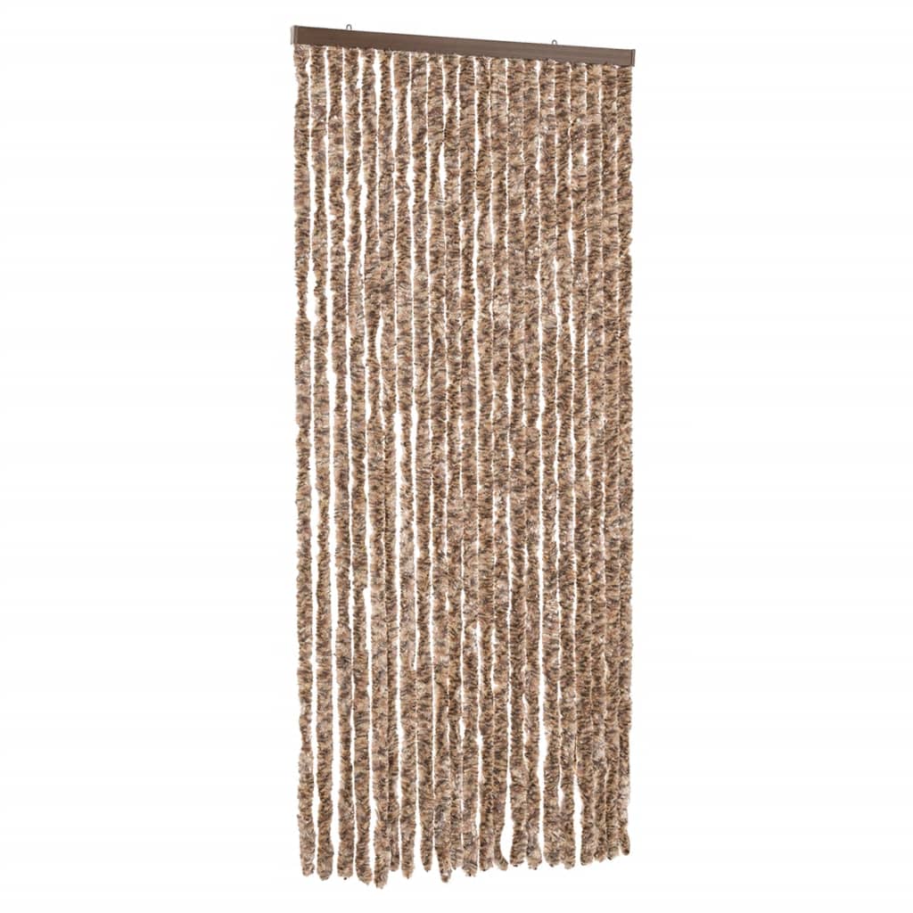 vidaXL Perdea pentru insecte, bej și maro închis, 90x220 cm, chenille vidaXL Perdea pentru insecte, bej și maro închis, 90x220 cm, chenille