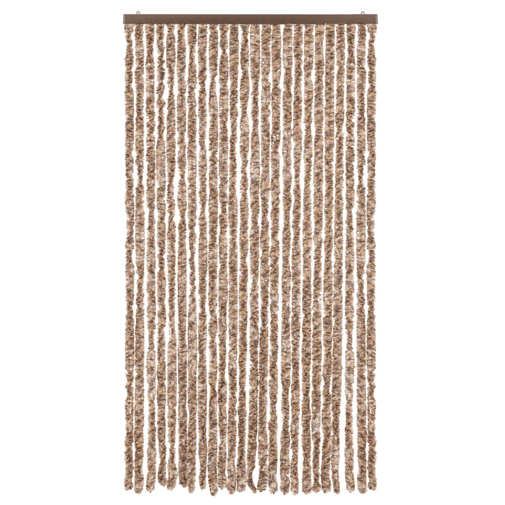 vidaXL Perdea pentru insecte, bej și maro închis, 100x200 cm, chenille vidaXL Perdea pentru insecte, bej și maro închis, 100x200 cm, chenille