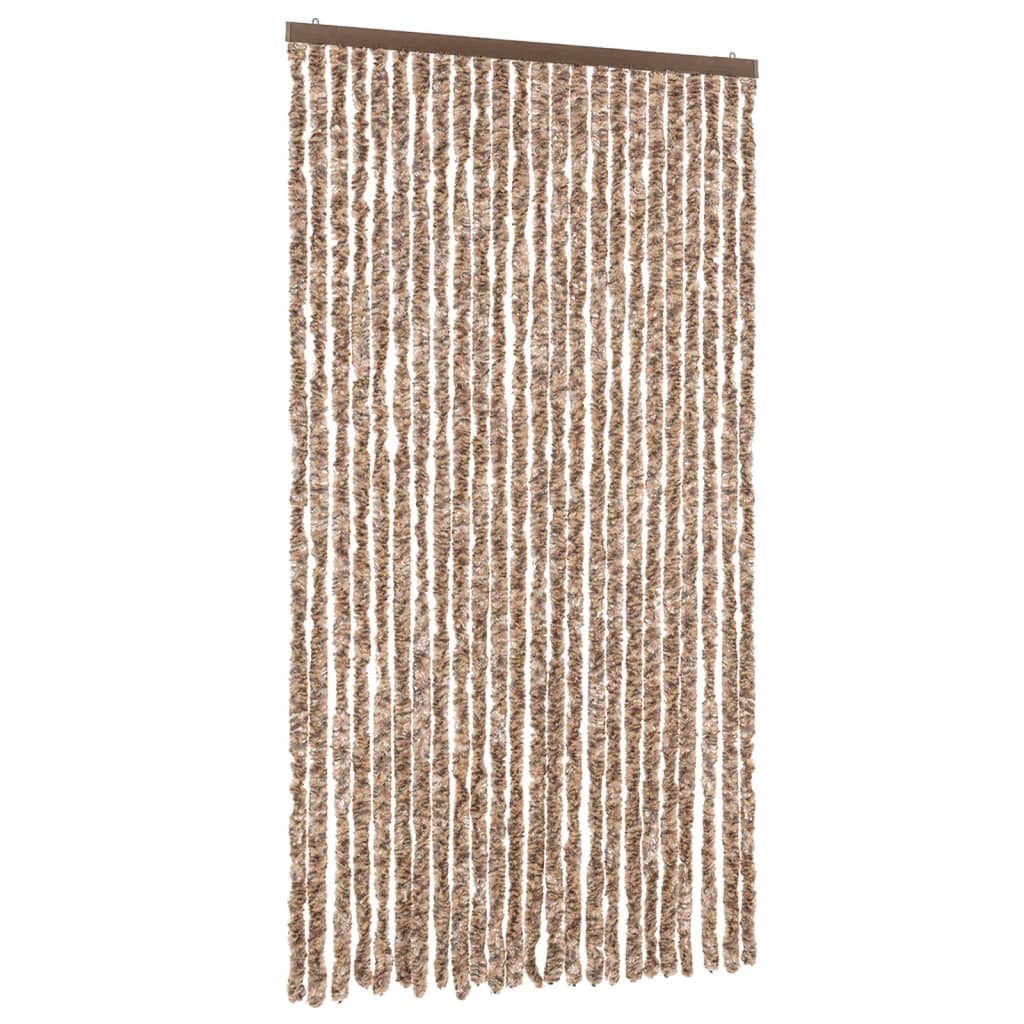 vidaXL Perdea pentru insecte, bej și maro închis, 100x220 cm, chenille vidaXL Perdea pentru insecte, bej și maro închis, 100x220 cm, chenille