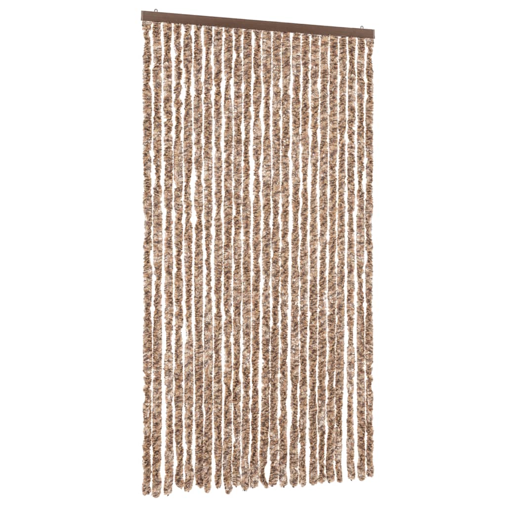 vidaXL Perdea pentru insecte, bej și maro închis, 100x230 cm Chenille vidaXL Perdea pentru insecte, bej și maro închis, 100x230 cm Chenille