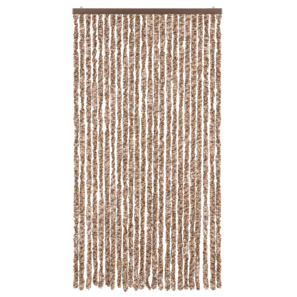 vidaXL Perdea pentru insecte, bej și maro închis, 100x230 cm Chenille vidaXL Perdea pentru insecte, bej și maro închis, 100x230 cm Chenille