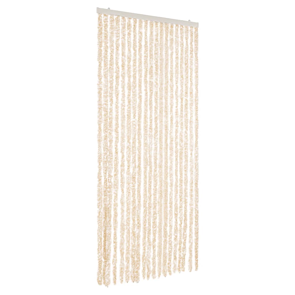 vidaXL Perdea pentru insecte, bej și alb, 56x200 cm, chenille vidaXL Perdea pentru insecte, bej și alb, 56x200 cm, chenille