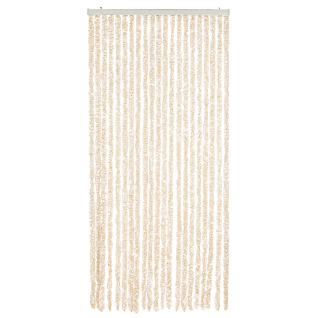 vidaXL Perdea pentru insecte, bej și alb, 90x220 cm, chenille vidaXL Perdea pentru insecte, bej și alb, 90x220 cm, chenille