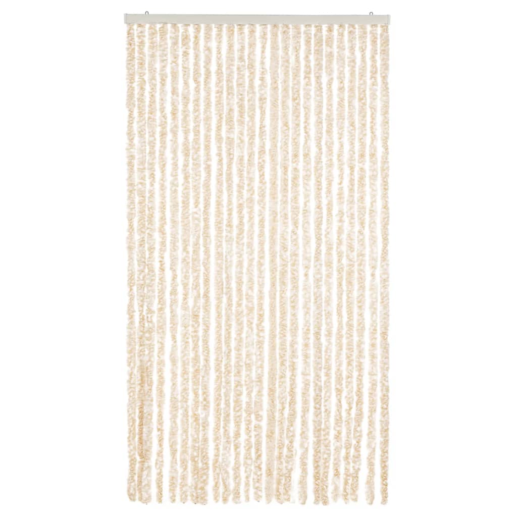 vidaXL Perdea pentru insecte, bej și alb, 100x230 cm, chenille vidaXL Perdea pentru insecte, bej și alb, 100x230 cm, chenille