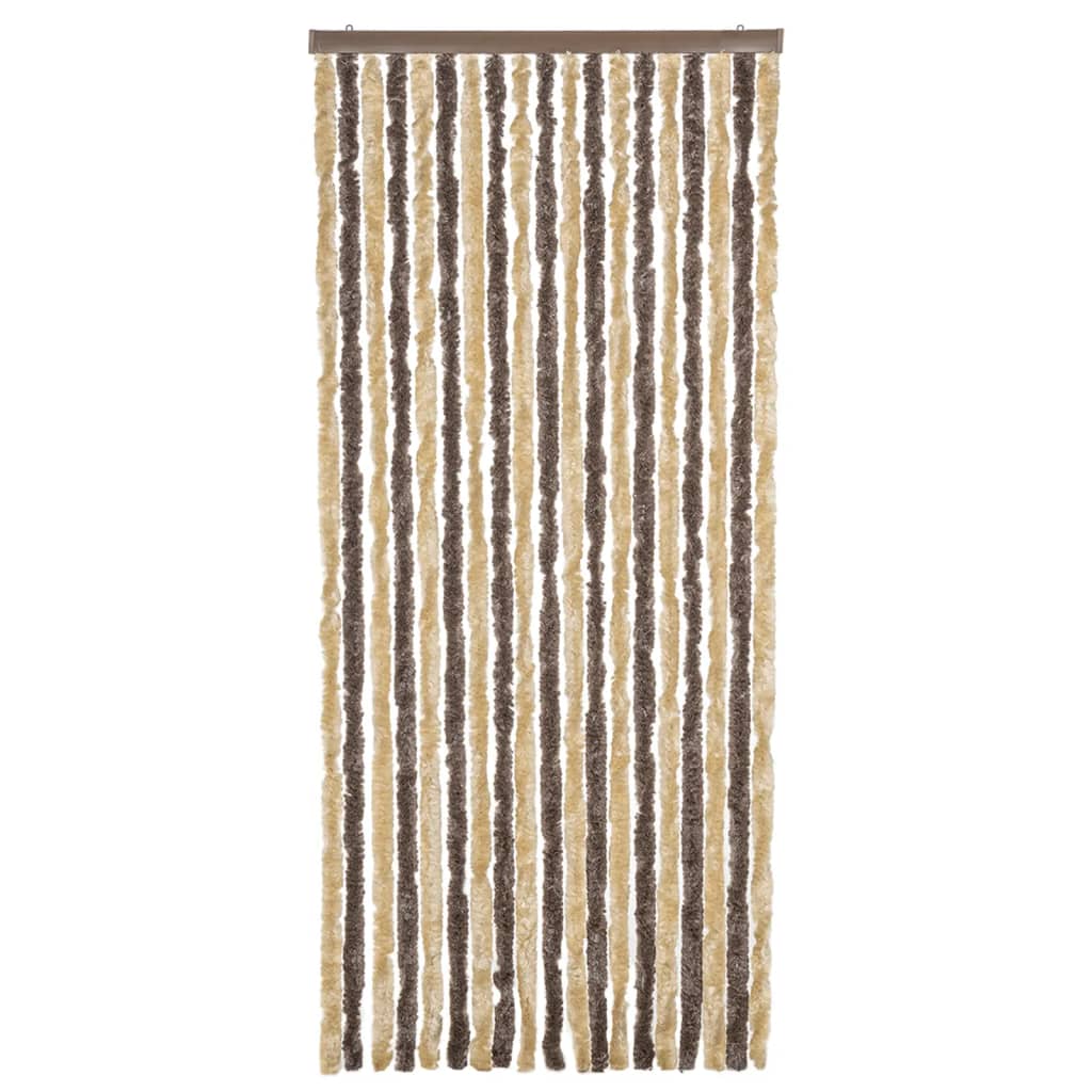 vidaXL Perdea pentru insecte, maro închis și bej, 56x200 cm, chenille vidaXL Perdea pentru insecte, maro închis și bej, 56x200 cm, chenille