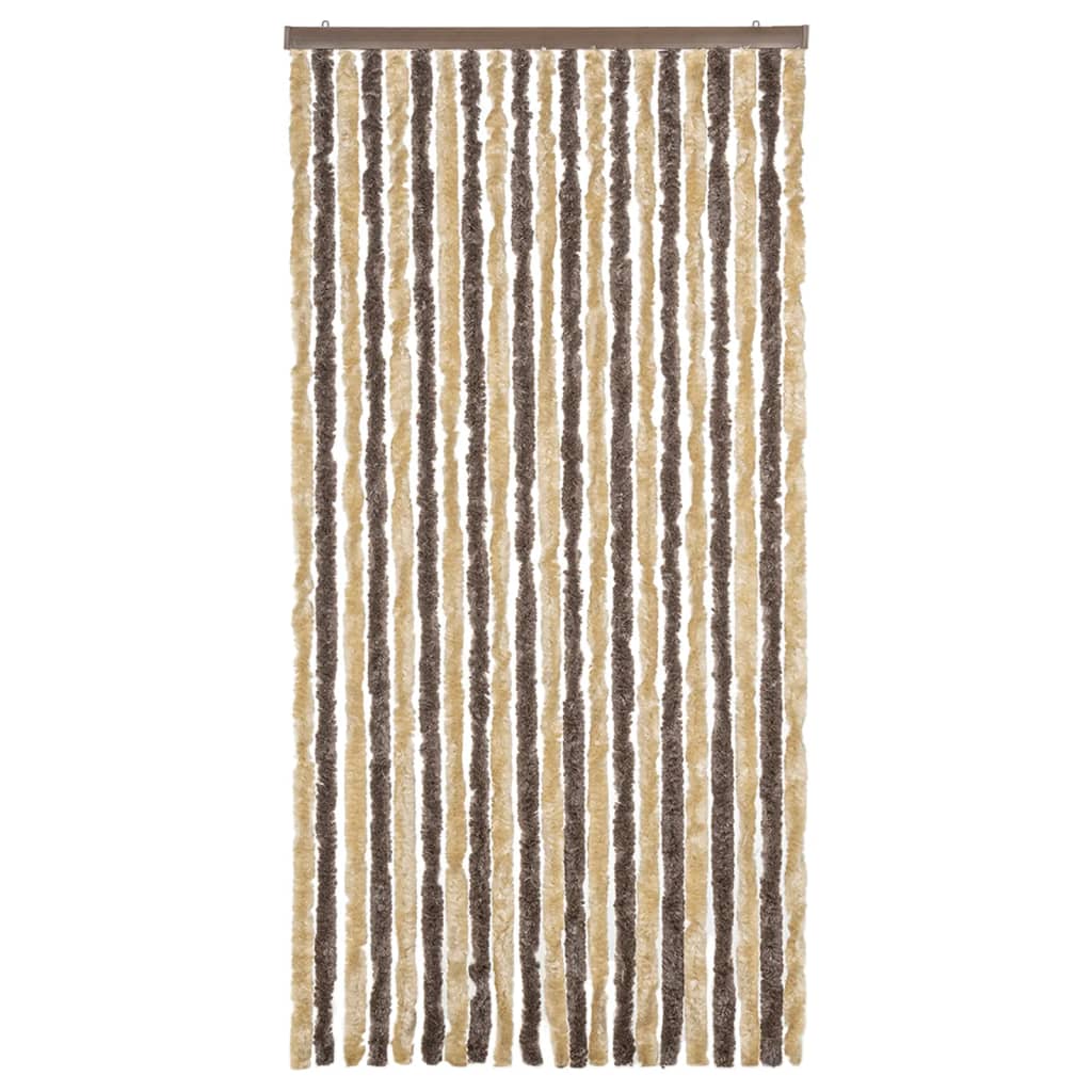 vidaXL Perdea pentru insecte, maro închis și bej, 90x200 cm, chenille vidaXL Perdea pentru insecte, maro închis și bej, 90x200 cm, chenille