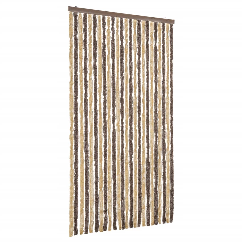 vidaXL Perdea pentru insecte, maro închis și bej, 100x200 cm, chenille vidaXL Perdea pentru insecte, maro închis și bej, 100x200 cm, chenille