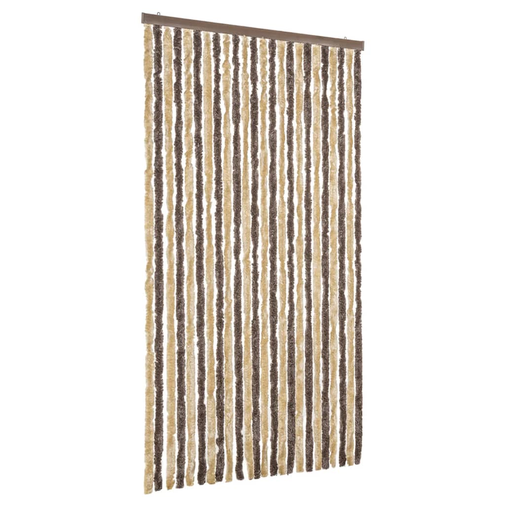 vidaXL Perdea pentru insecte, maro închis și bej, 100x230 cm, chenille vidaXL Perdea pentru insecte, maro închis și bej, 100x230 cm, chenille