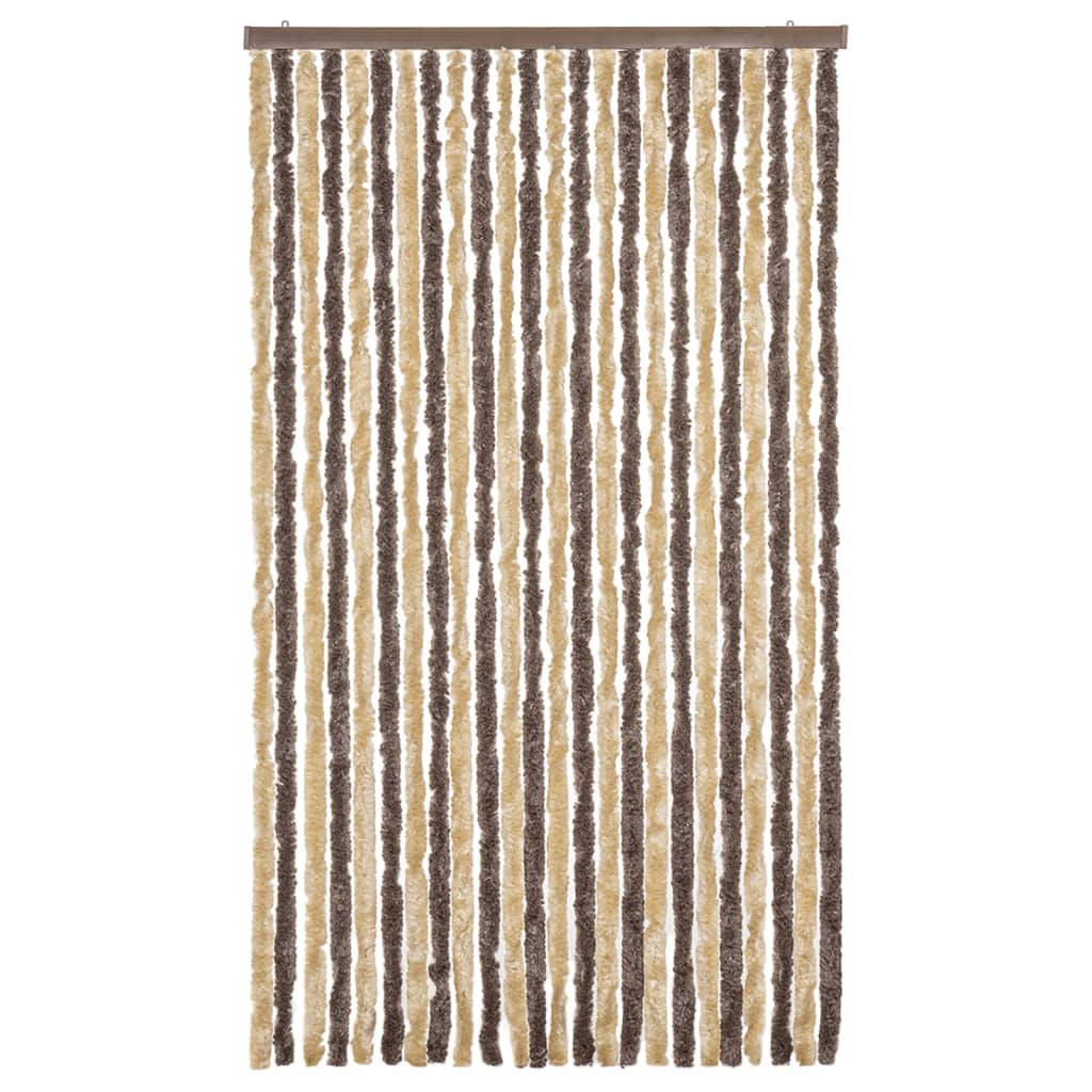 vidaXL Perdea pentru insecte, maro închis și bej, 100x230 cm, chenille vidaXL Perdea pentru insecte, maro închis și bej, 100x230 cm, chenille