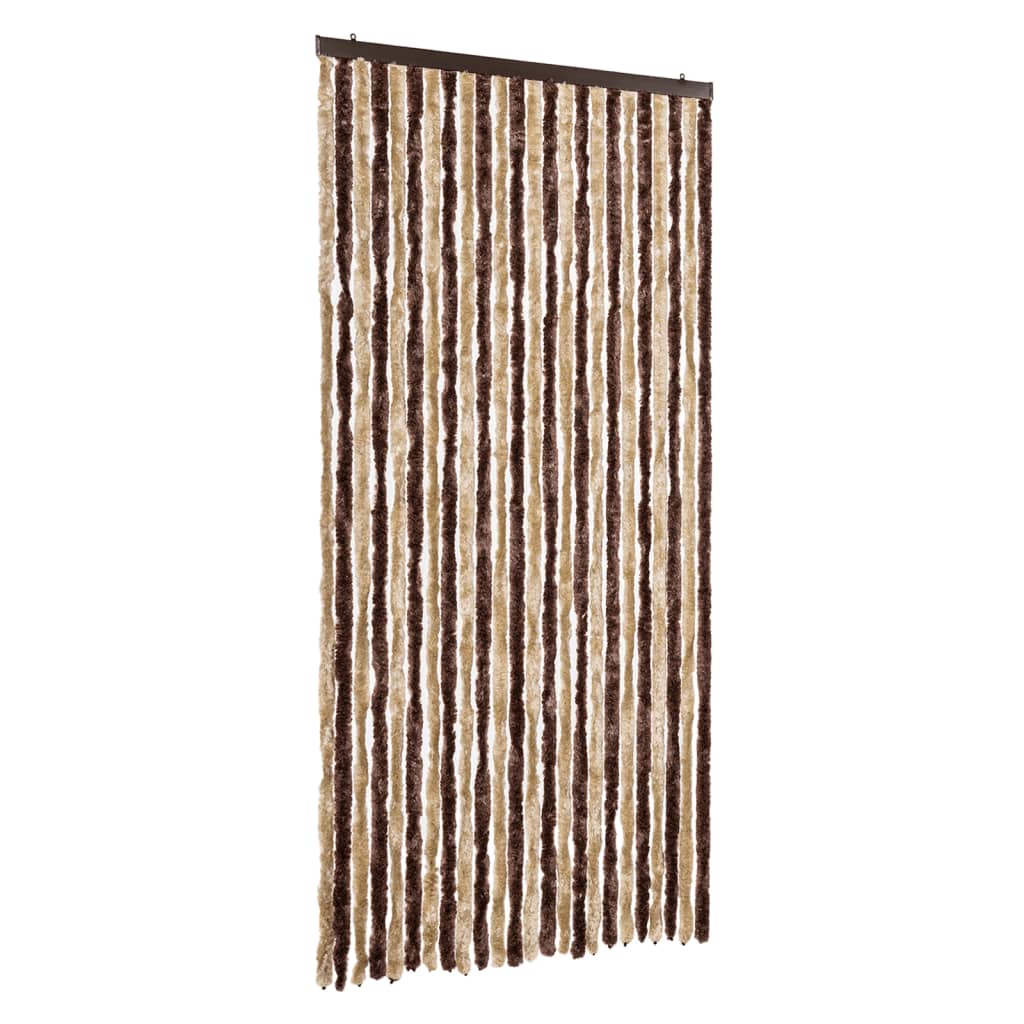 vidaXL Perdea pentru insecte, bej și maro deschis, 100x200 cm Chenille vidaXL Perdea pentru insecte, bej și maro deschis, 100x200 cm Chenille