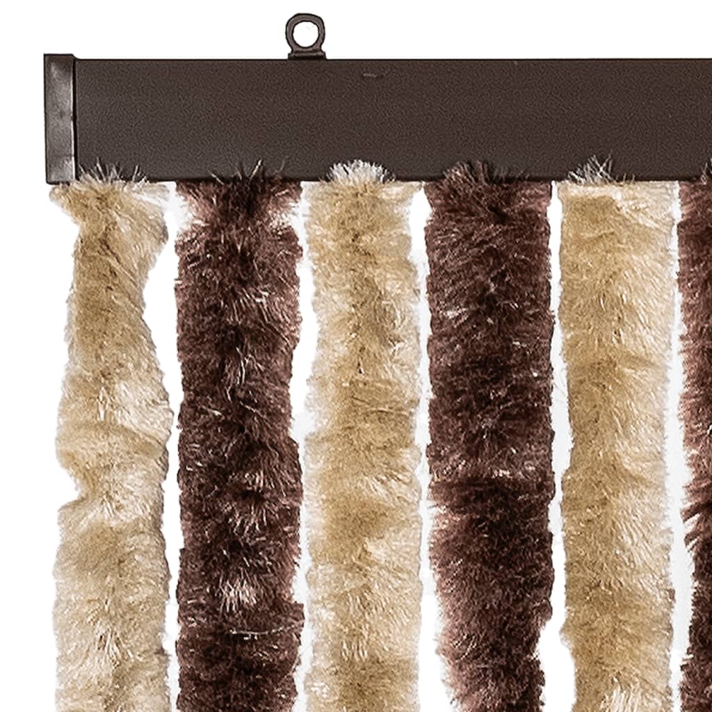 vidaXL Perdea pentru insecte, bej și maro deschis, 100x230 cm Chenille vidaXL Perdea pentru insecte, bej și maro deschis, 100x230 cm Chenille