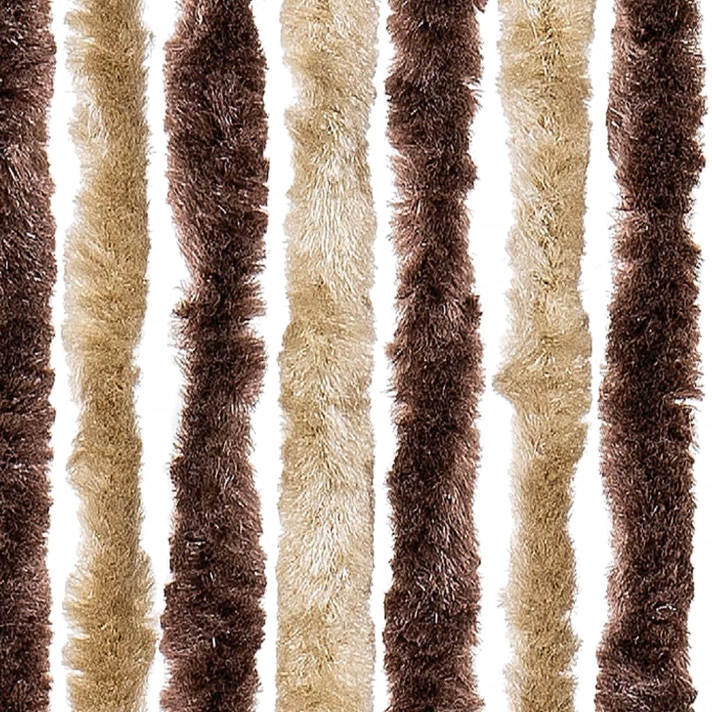 vidaXL Perdea pentru insecte, bej și maro deschis, 100x230 cm Chenille vidaXL Perdea pentru insecte, bej și maro deschis, 100x230 cm Chenille
