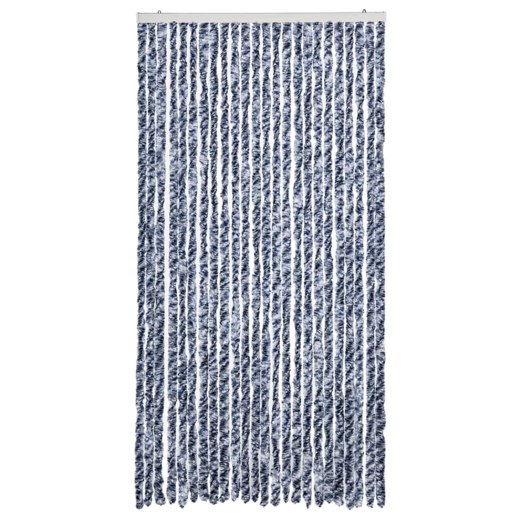vidaXL Perdea pentru insecte, albastru și alb, 100x200 cm, chenille vidaXL Perdea pentru insecte, albastru și alb, 100x200 cm, chenille