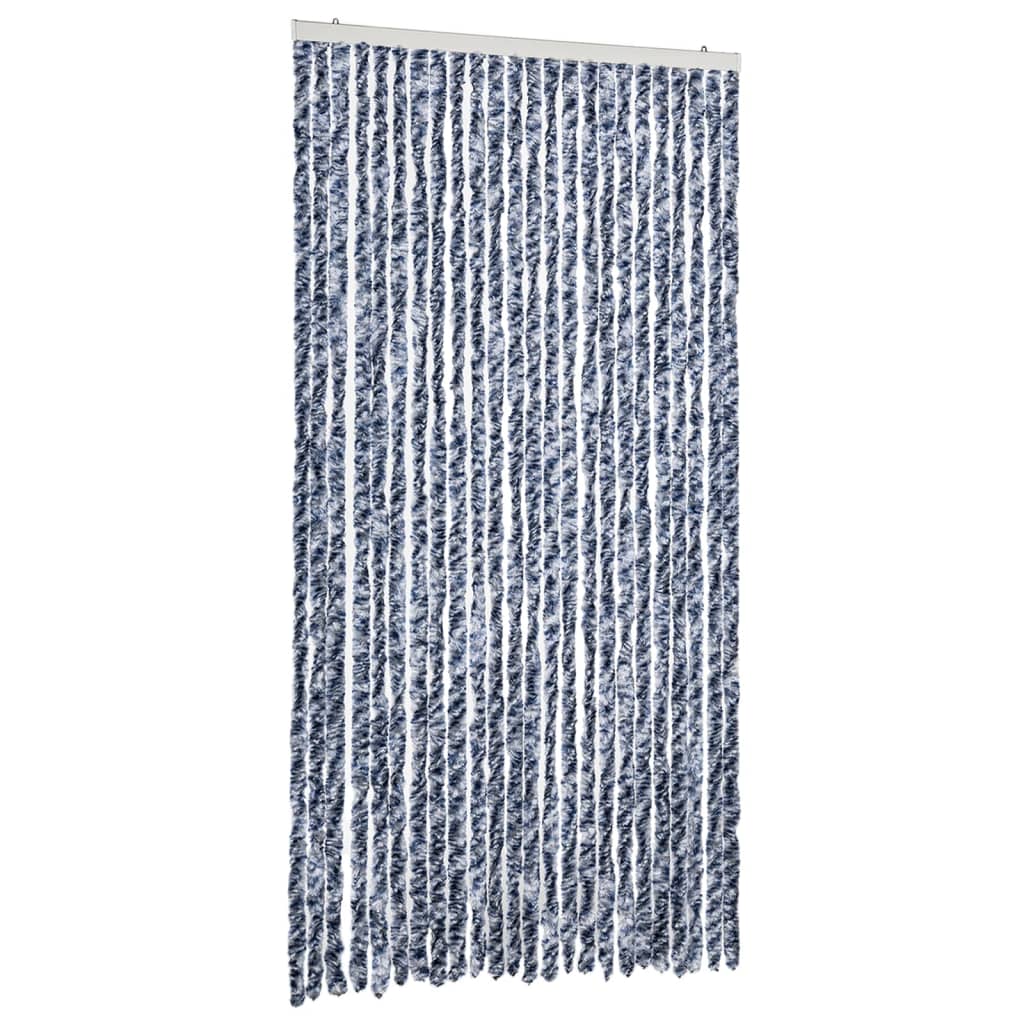 vidaXL Perdea pentru insecte, albastru și alb, 100x230 cm, chenille vidaXL Perdea pentru insecte, albastru și alb, 100x230 cm, chenille