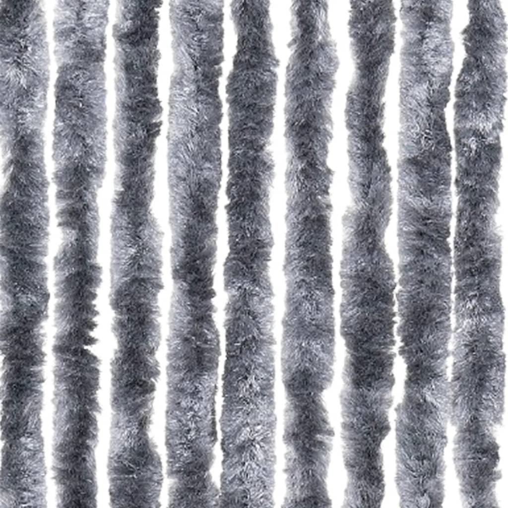 vidaXL Perdea pentru insecte, argintiu, 100x200 cm, chenille vidaXL Perdea pentru insecte, argintiu, 100x200 cm, chenille
