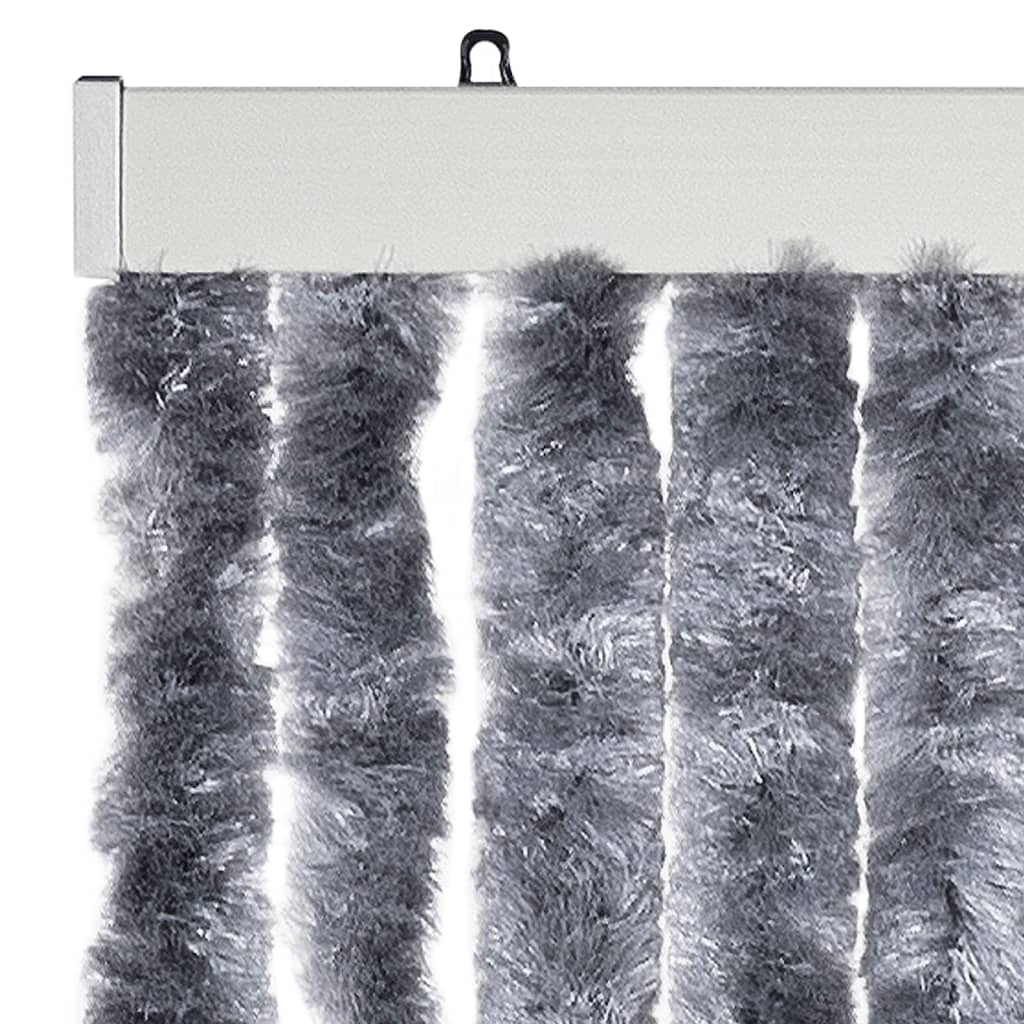 vidaXL Perdea pentru insecte, argintiu, 100x230 cm, chenille vidaXL Perdea pentru insecte, argintiu, 100x230 cm, chenille